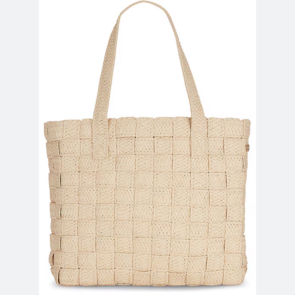 Seafolly Criss Cross Woven Tote Beach Bag In Natural